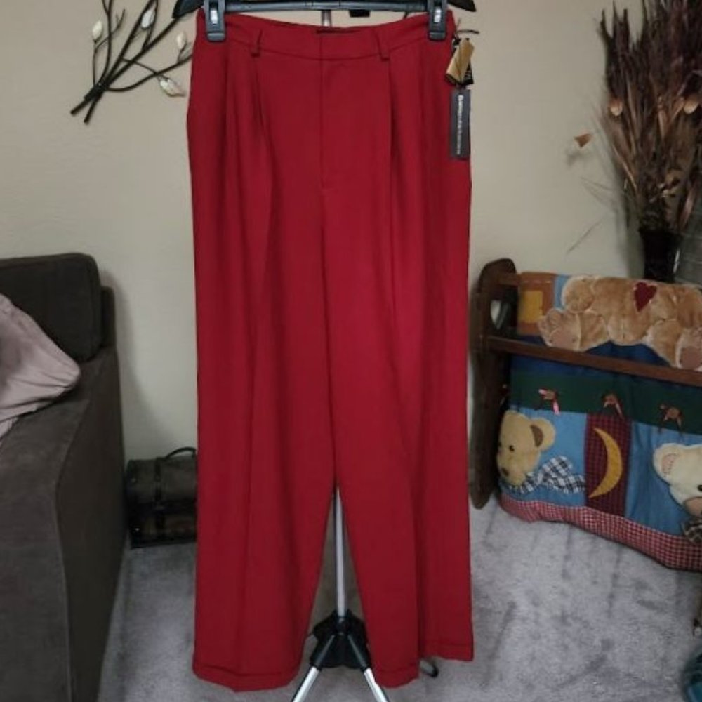 NWT Classiques for Nordstrom sz 12 red wool pants
